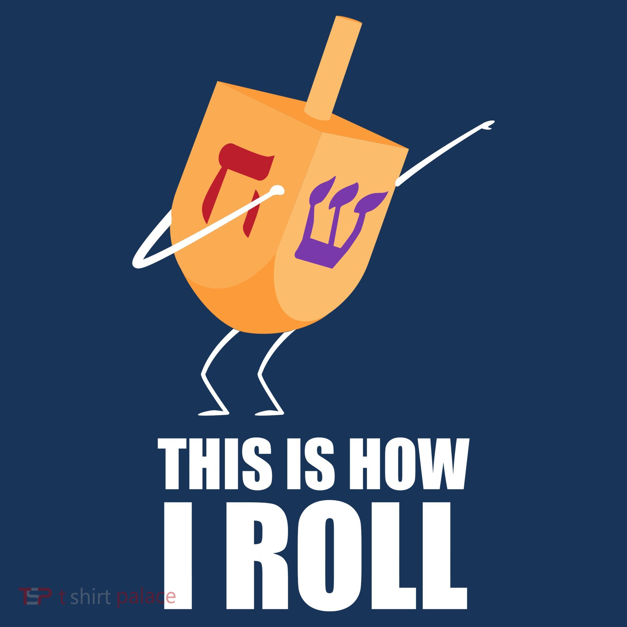 This is How I Roll Dreidel Dabbing Chanukah Baby Bodysuit