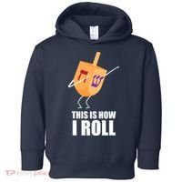 This is How I Roll Dreidel Dabbing Chanukah Toddler Hoodie thumb 0