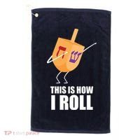 This is How I Roll Dreidel Dabbing Chanukah Golf Towel thumb 0