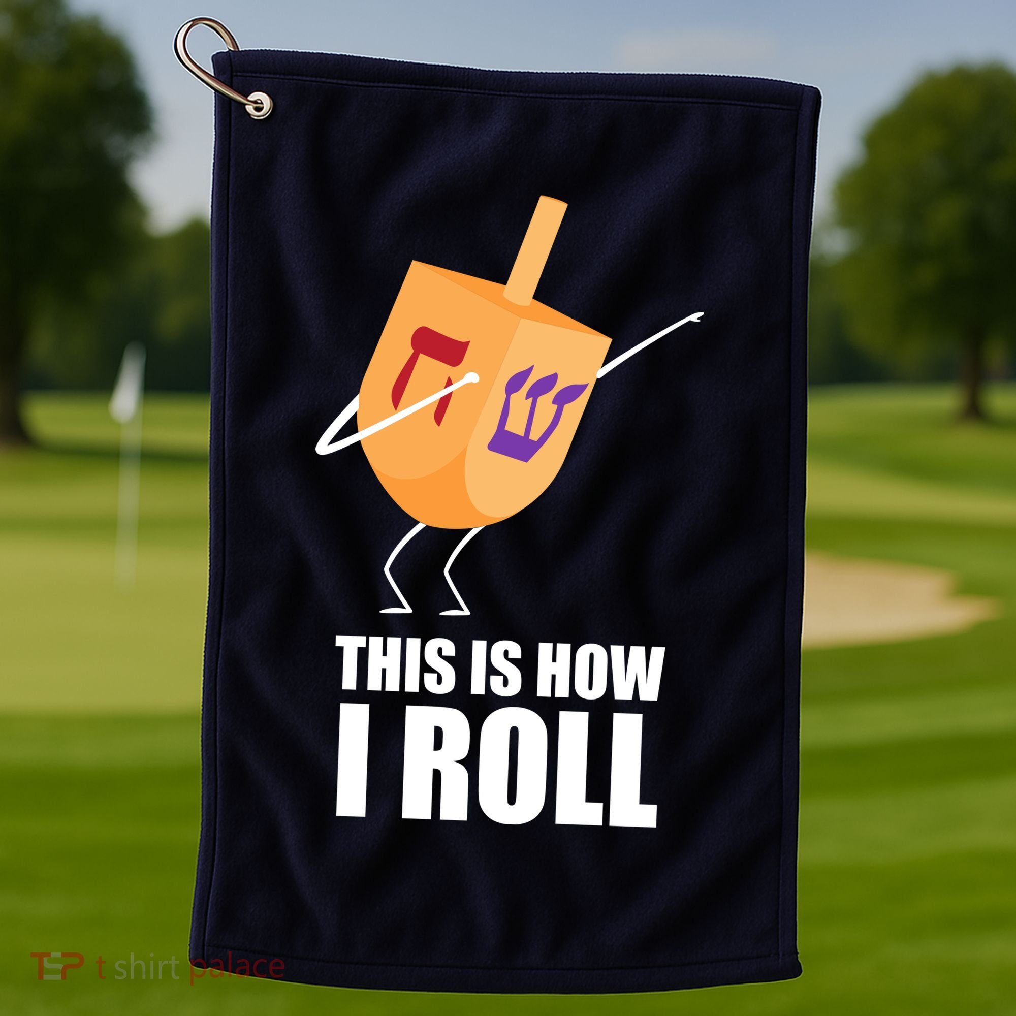 This is How I Roll Dreidel Dabbing Chanukah Golf Towel