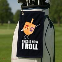This is How I Roll Dreidel Dabbing Chanukah Golf Towel thumb 2