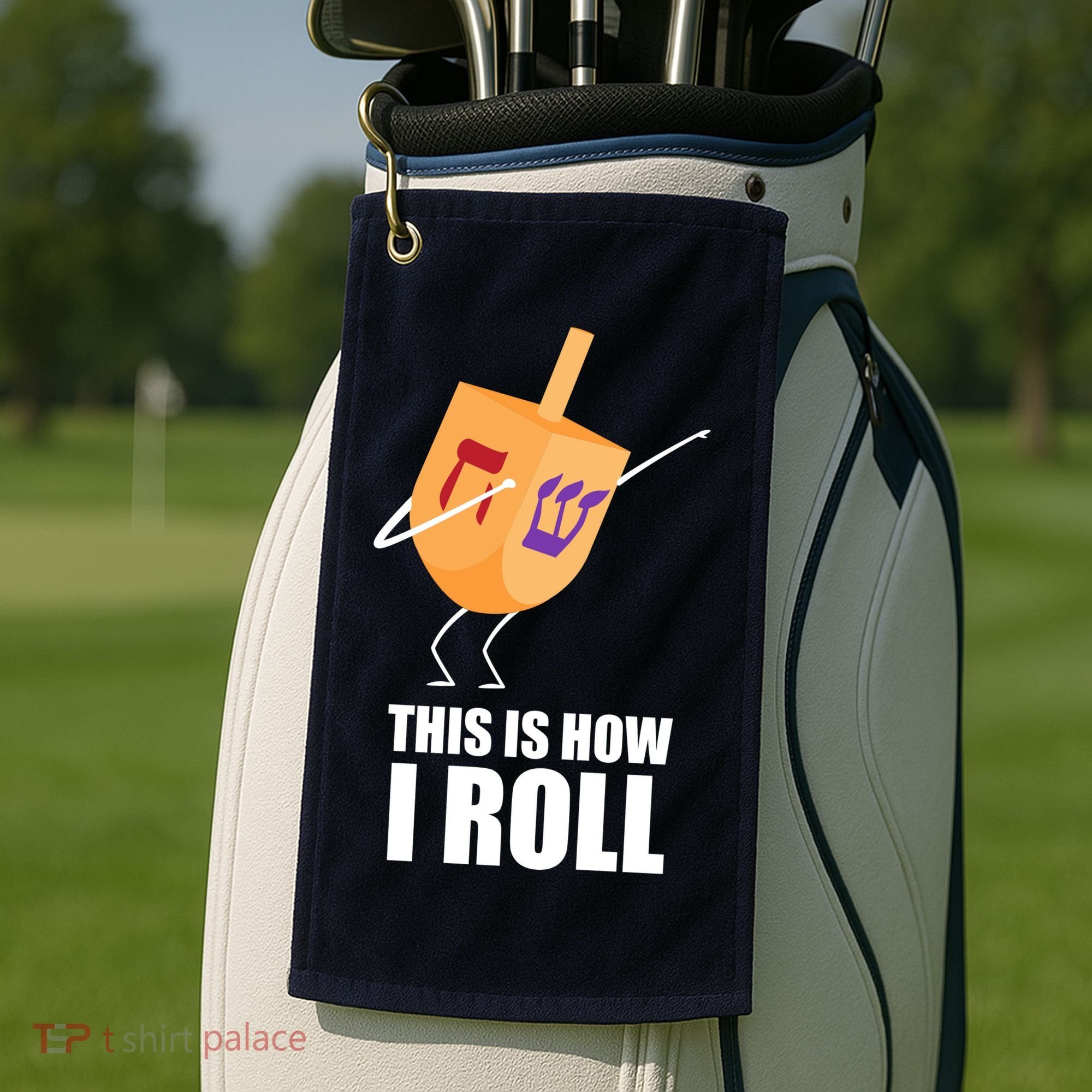 This is How I Roll Dreidel Dabbing Chanukah Golf Towel