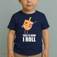 This is How I Roll Dreidel Dabbing Chanukah Toddler T-Shirt thumb 2