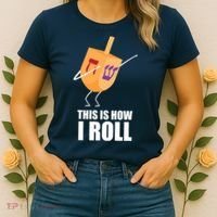 This is How I Roll Dreidel Dabbing Chanukah Women's T-Shirt thumb 2