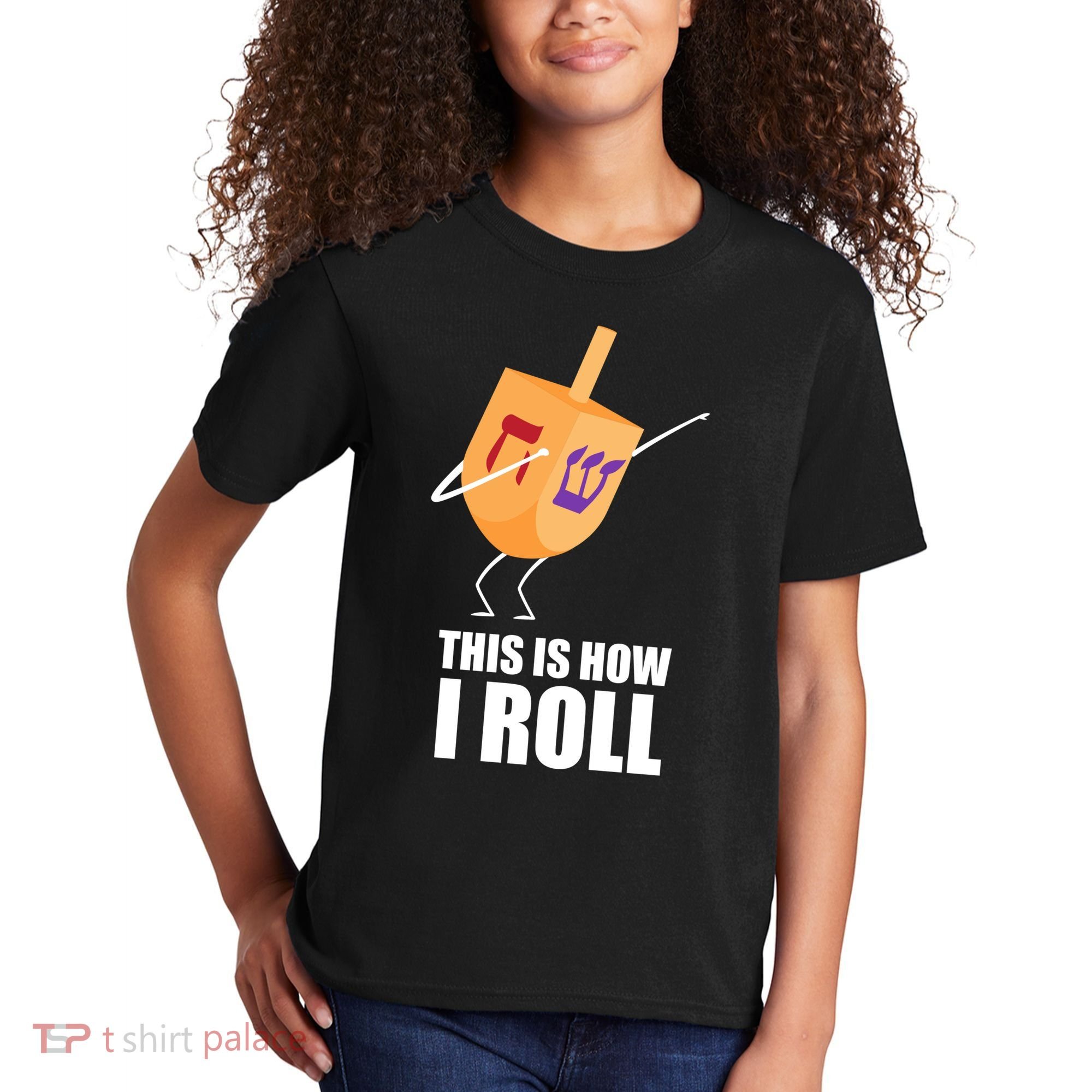 This is How I Roll Dreidel Dabbing Chanukah Kids T-Shirt