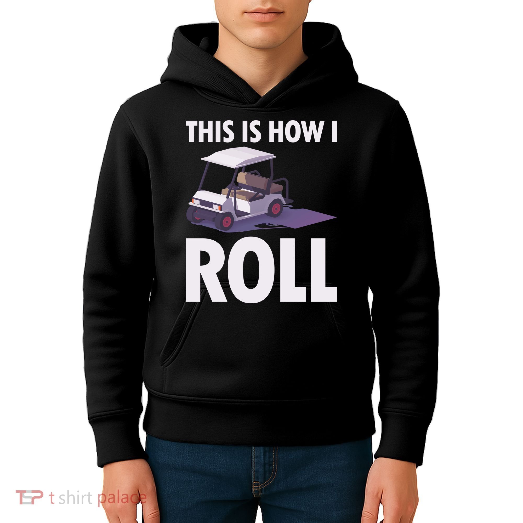 This Is How I Roll Golf Cart Kids Hoodie