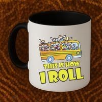 This is How I Roll School Bus Coffee Mug thumb 2
