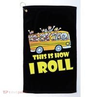 This is How I Roll School Bus Golf Towel thumb 0