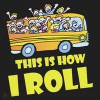 This is How I Roll School Bus Golf Towel thumb 3