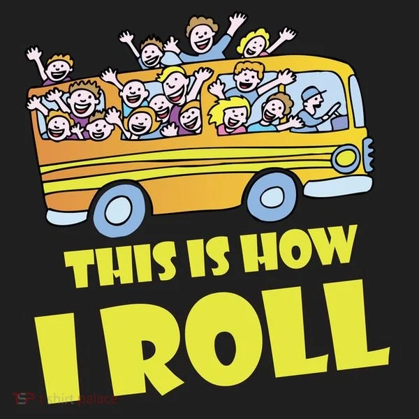 This is How I Roll School Bus Golf Towel