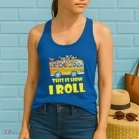 This is How I Roll School Bus Women's Tank Top thumb 2
