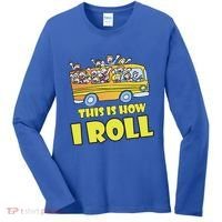 This is How I Roll School Bus Women's Long Sleeve Shirt thumb 0