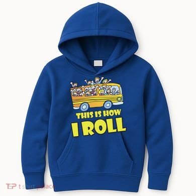 This is How I Roll School Bus Kids Hoodie
