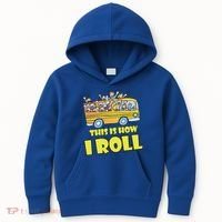 This is How I Roll School Bus Kids Hoodie thumb 0
