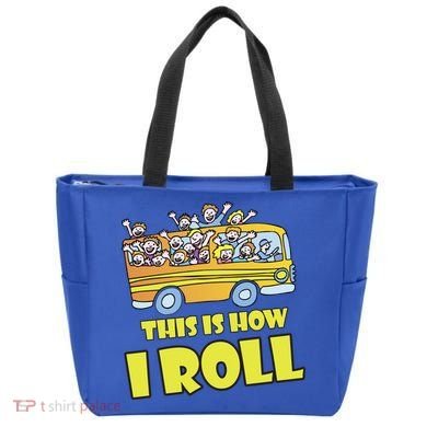 This is How I Roll School Bus Tote Bag