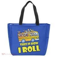 This is How I Roll School Bus Tote Bag thumb 0