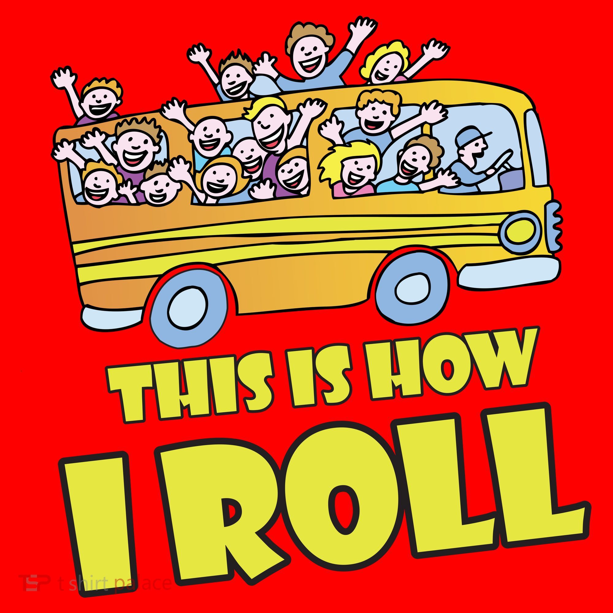 This is How I Roll School Bus Santa Hat