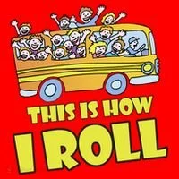 This is How I Roll School Bus Santa Hat thumb 1