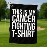 This Is My Cancer Fighting Golf Towel thumb 1