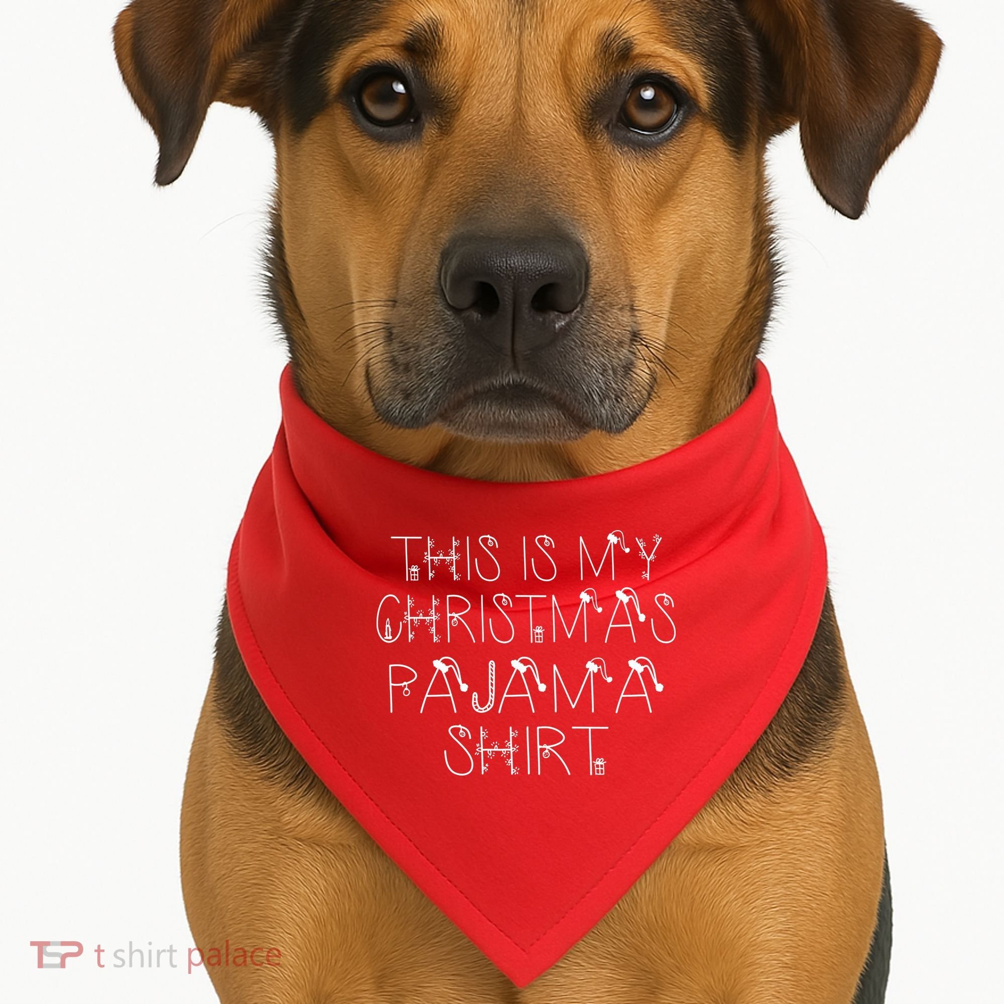 This Is My Christmas Pajama Shirt Funny USA-Made Doggie Bandana
