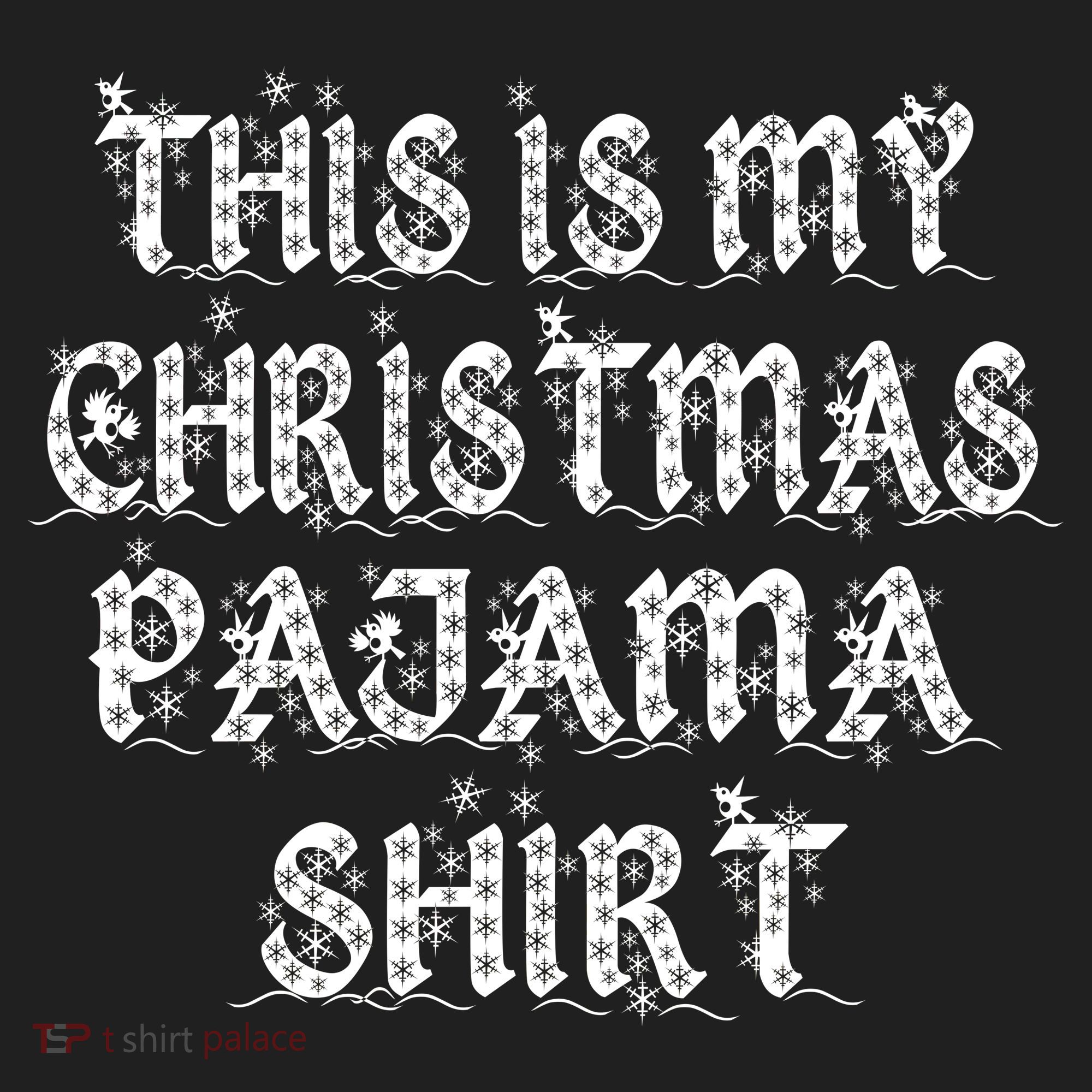 This is my Christmas Pajama Shirt Snow Letters Golf Towel