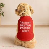This is my Christmas Pajama Shirt Snow Letters Doggie Tank thumb 2