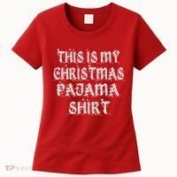 This is my Christmas Pajama Shirt Snow Letters Women's T-Shirt thumb 0