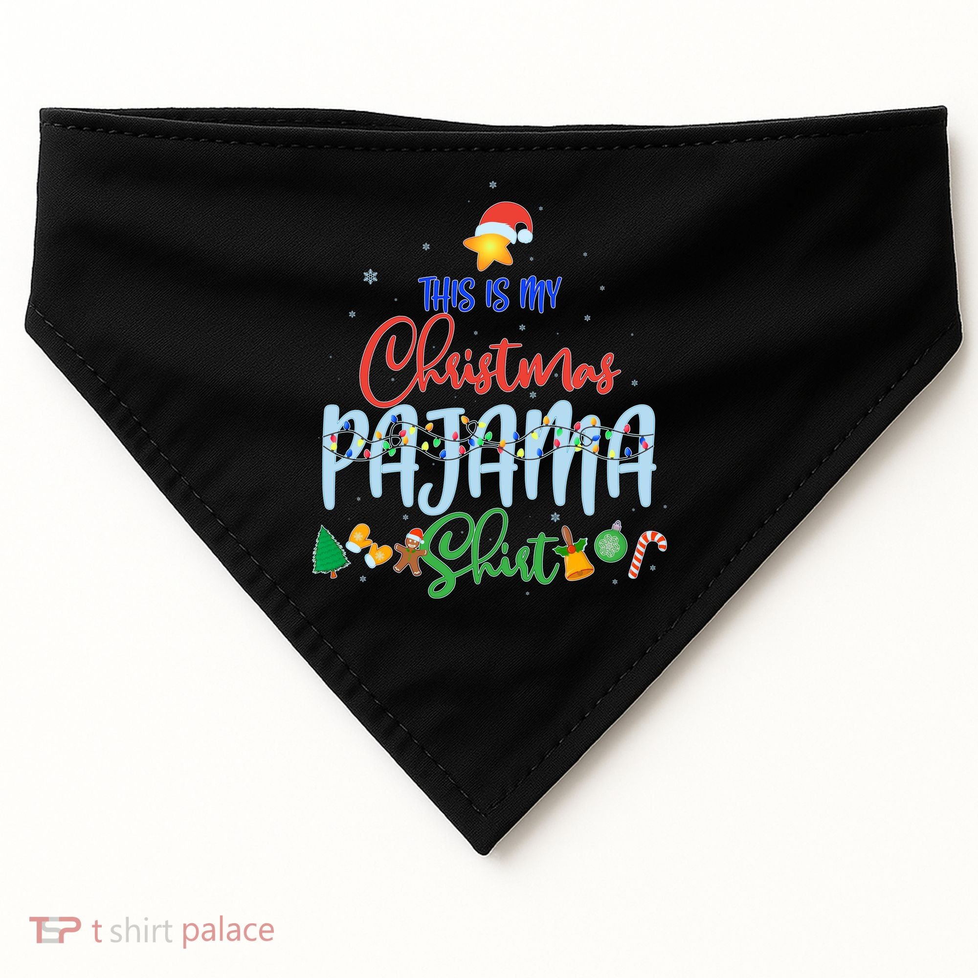 This is My Christmas PJ Shirt USA-Made Doggie Bandana