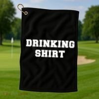 This Is My Drinking Shirt College Text Golf Towel thumb 1