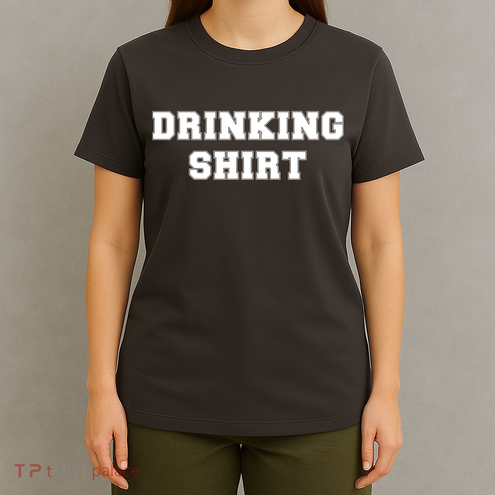 This Is My Drinking Shirt College Text T-Shirt