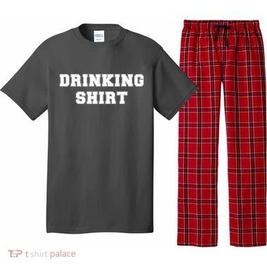 This Is My Drinking Shirt College Text Pajama Set