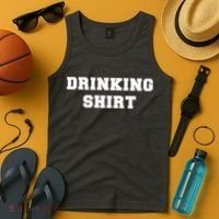 This Is My Drinking Shirt College Text Tank Top thumb 4