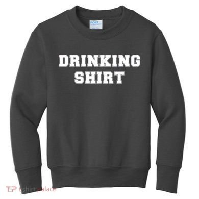This Is My Drinking Shirt College Text Kids Sweatshirt
