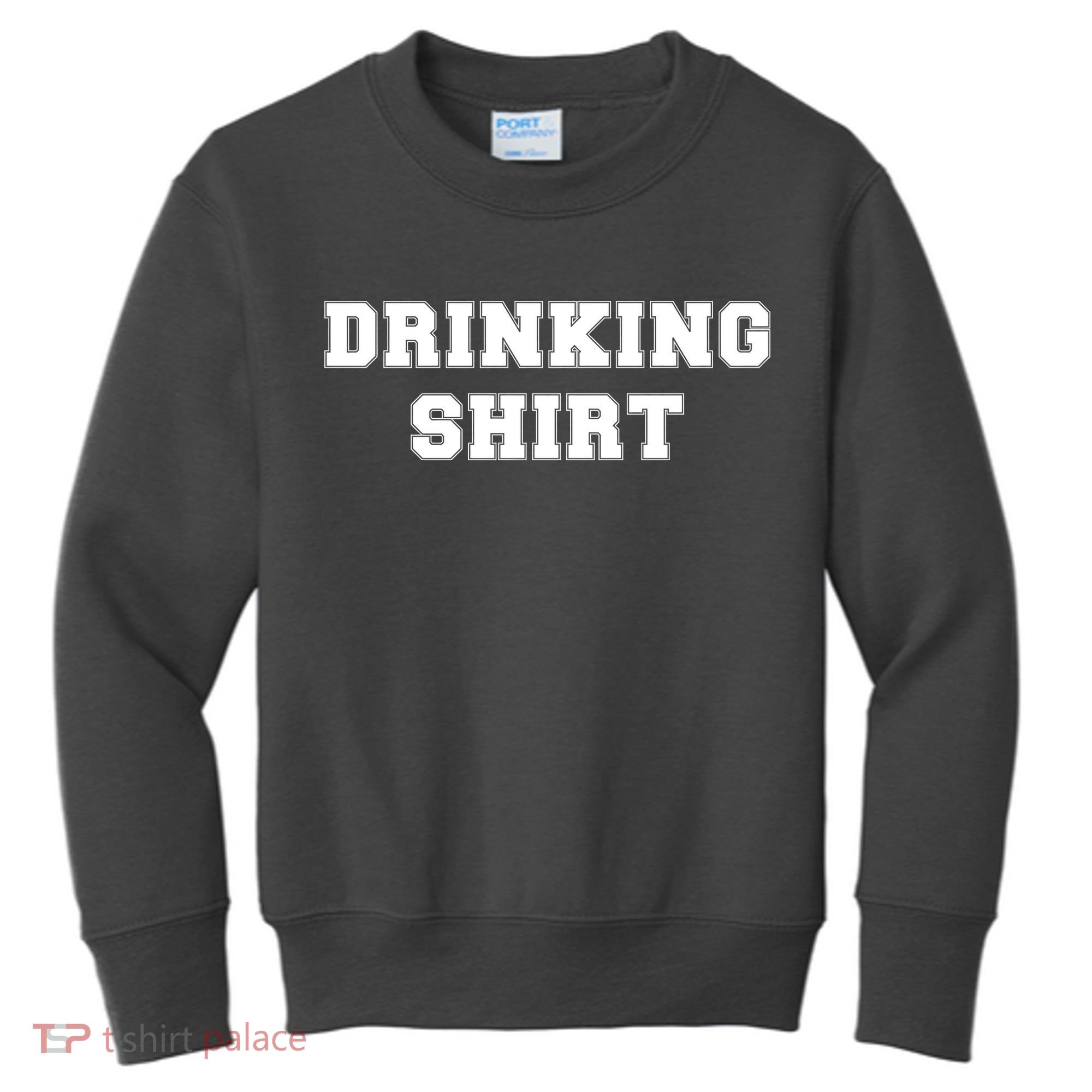 This Is My Drinking Shirt College Text Kids Sweatshirt