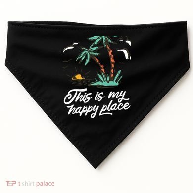 This Is My Happy Place Summer Life USA-Made Doggie Bandana