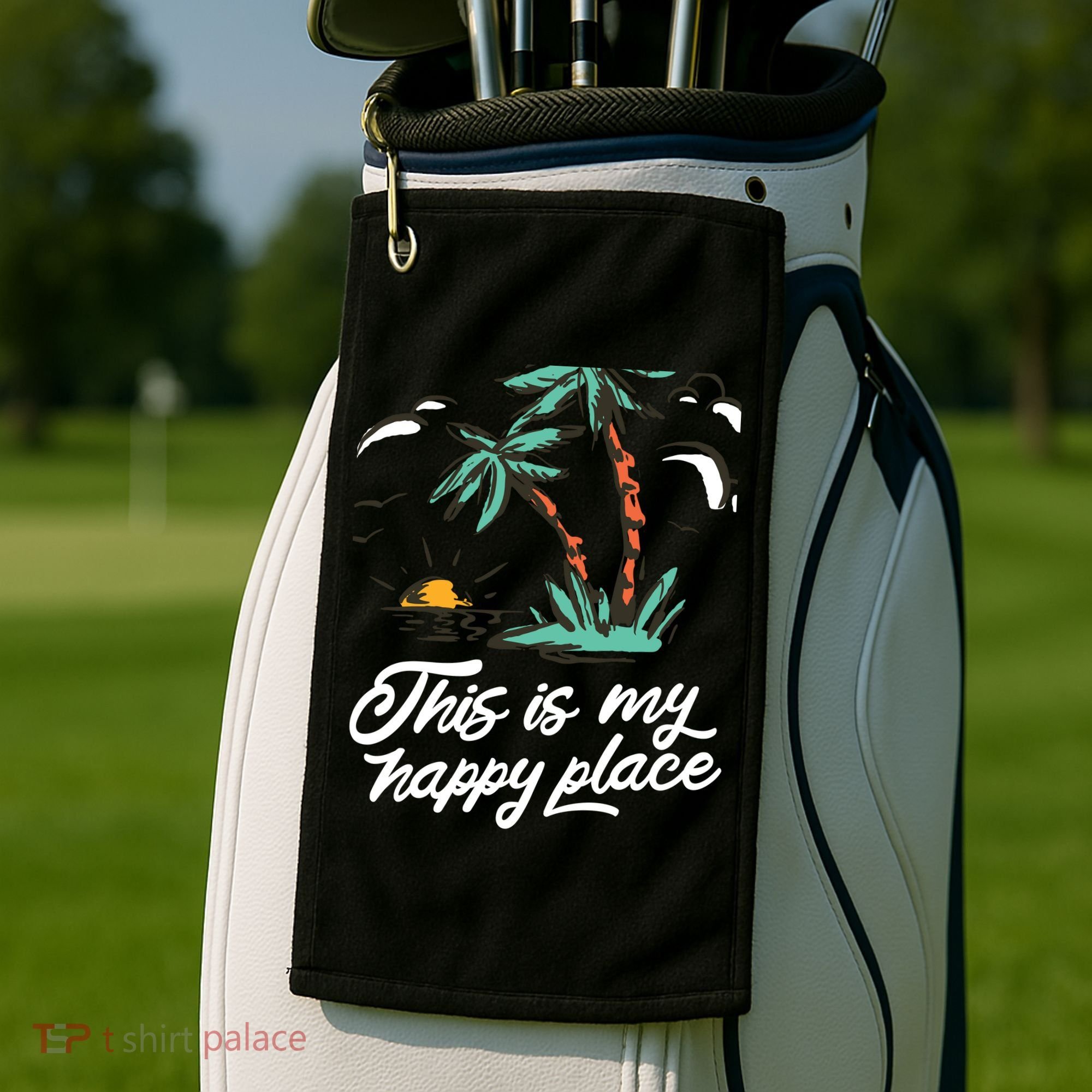 This Is My Happy Place Summer Life Golf Towel