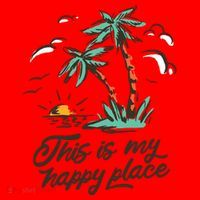 This Is My Happy Place Summer Life Santa Hat thumb 1