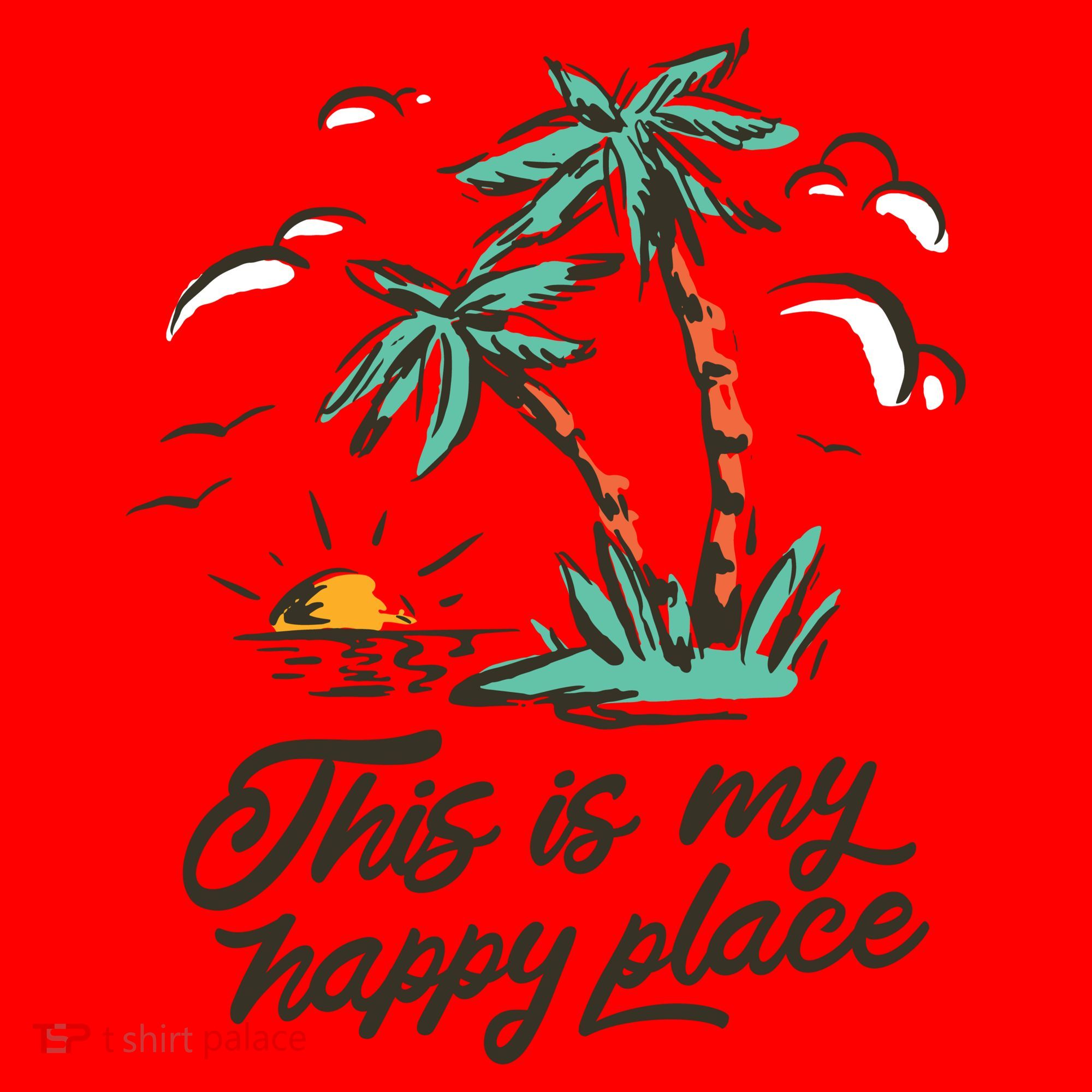 This Is My Happy Place Summer Life Santa Hat