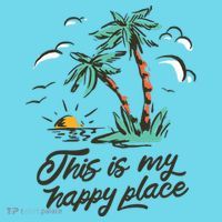 This Is My Happy Place Summer Life Button thumb 1