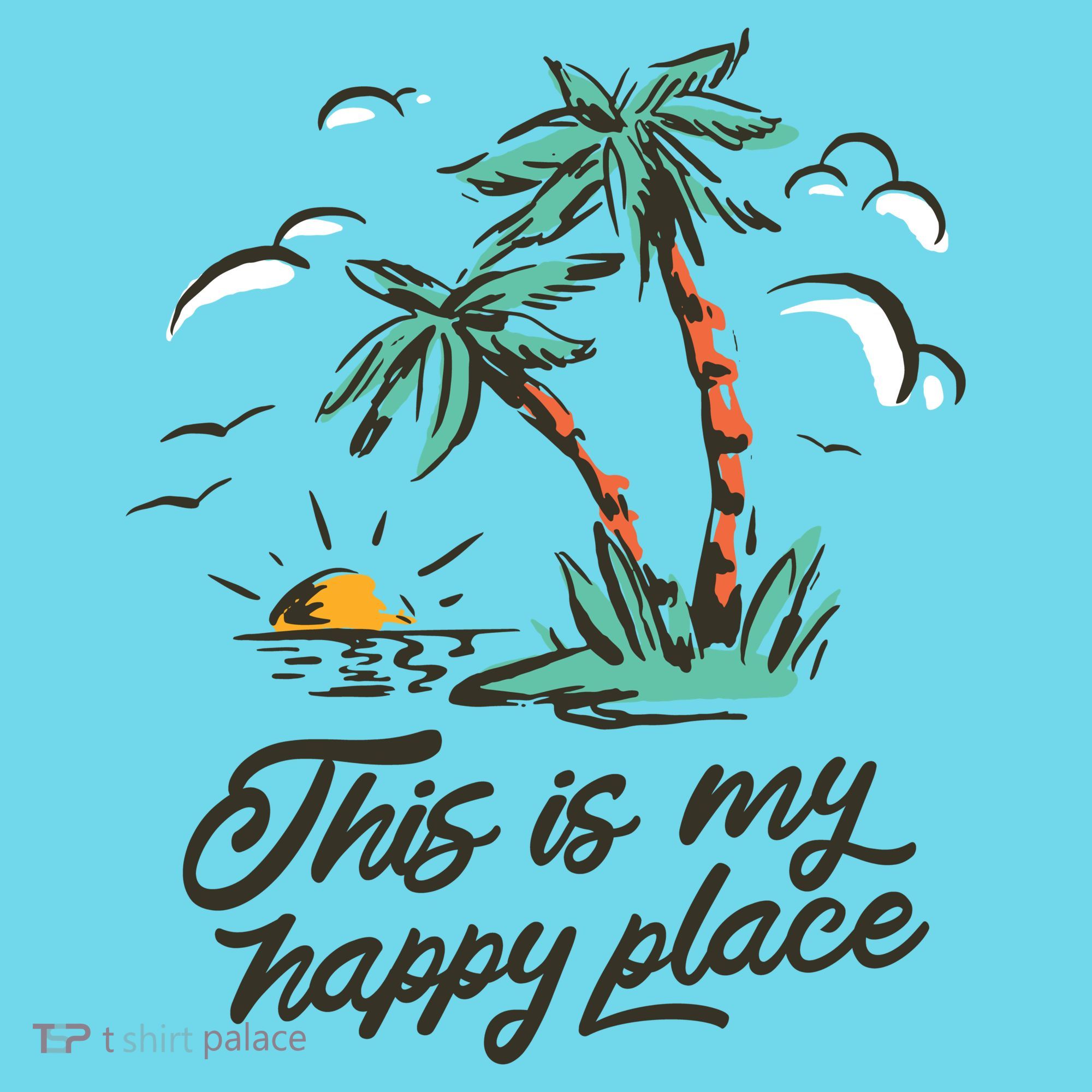 This Is My Happy Place Summer Life Button