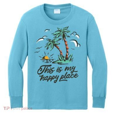 This Is My Happy Place Summer Life Kids Long Sleeve Shirt