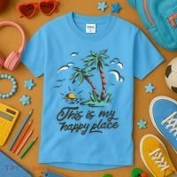 This Is My Happy Place Summer Life Kids T-Shirt thumb 3