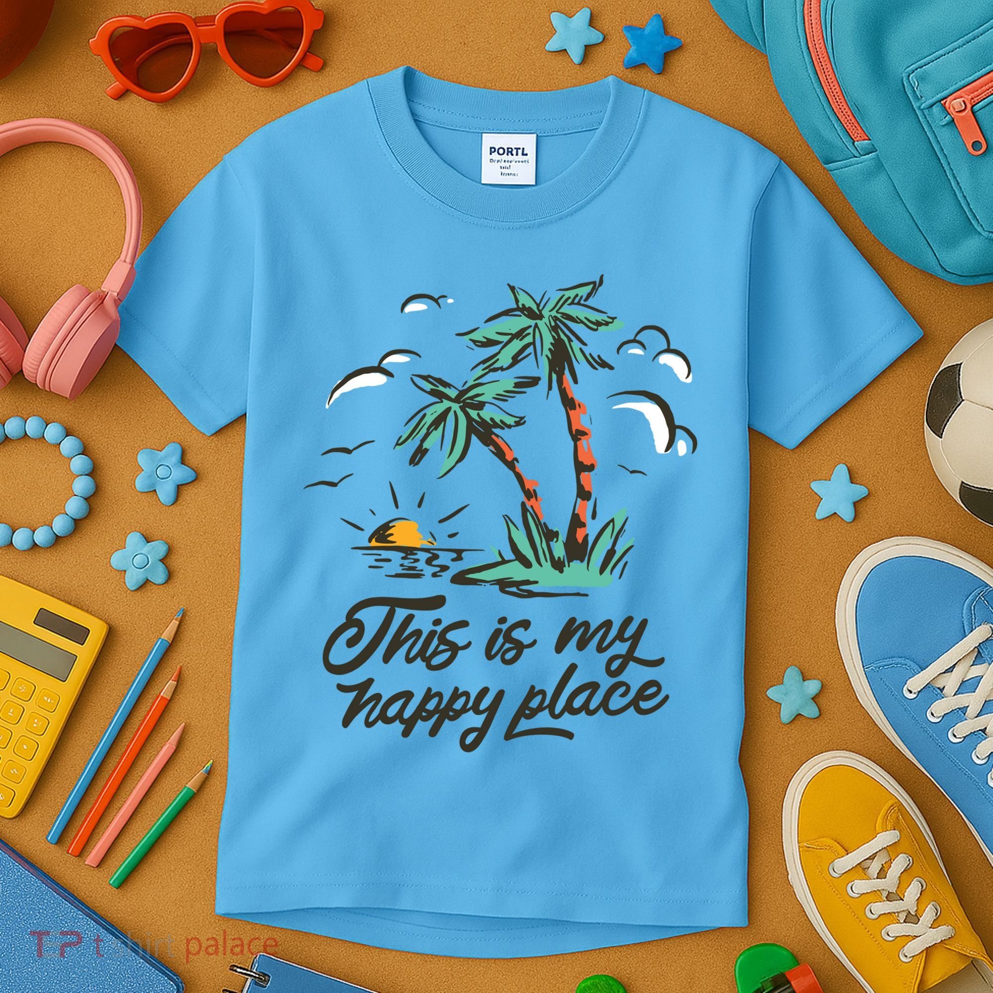 This Is My Happy Place Summer Life Kids T-Shirt