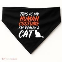This Is My Human Cat Costume USA-Made Doggie Bandana thumb 0