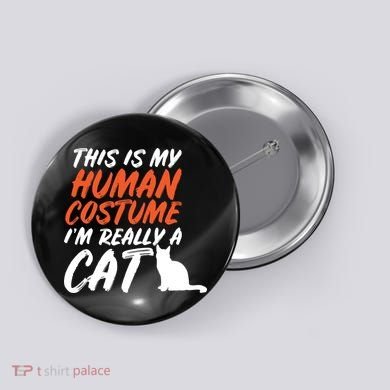 This Is My Human Cat Costume Button