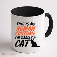 This Is My Human Cat Costume Coffee Mug thumb 1