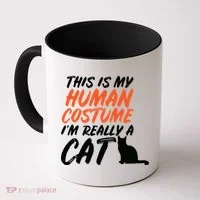 This Is My Human Cat Costume Coffee Mug thumb 0