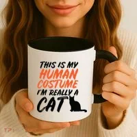 This Is My Human Cat Costume Coffee Mug thumb 3
