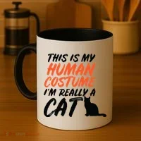 This Is My Human Cat Costume Coffee Mug thumb 4