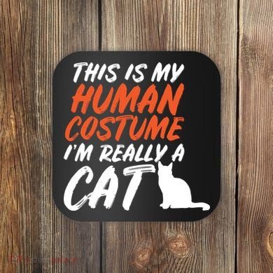 This Is My Human Cat Costume Coaster